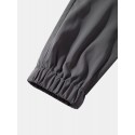 Mens Color Block Patchwork Elastic Cuff Loose Cargo Pants