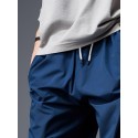 Mens Ethnic Geometric Pattern Patchwork Loose Drawstring Jogger Pants