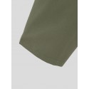 Mens Solid Drawstring Waist Casual Cargo Pants