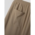 Mens Solid Pintuck Casual Straight Pants