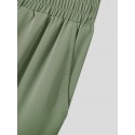 Mens Solid Loose Casual Straight Pants