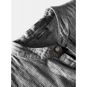 Mens 100%Cotton Striped Shirts Casual Fit T Shirts Holiday Beach Tee Tops Blouse