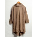 Mens Irregular Solid Color Breathable Trending Long Sleeve Cardigans Shirts