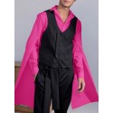 Men Irregular Flared Long Sleeve Lapel Collar Loose Fit Shirt