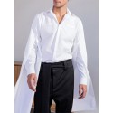 Men Irregular Flared Long Sleeve Lapel Collar Loose Fit Shirt