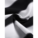 Mens New Fashion Trendy Black Striped Short Sleeved Shirts