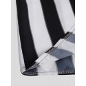 Mens New Fashion Trendy Black Striped Short Sleeved Shirts