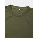 Mens Rose Japanese Print Curved Hem Short Sleeve T-Shirts