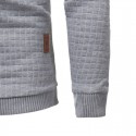 Men's Autumn Winter Polyester Fitness Long Sleeve Hooded Pure Color Casual Sweatshirt