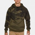 Mens Fashion Hooded Patchwork Long Sleeve Casual Sweatshirt