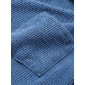Mskufo Designed Mens Casual Corduroy Light Breathable Pocket Short Sleeve Shirts