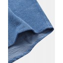 Mskufo Designed Mens Casual Corduroy Light Breathable Pocket Short Sleeve Shirts