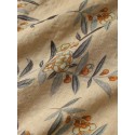 Mens Casual Leaf Print Pocket Shirts