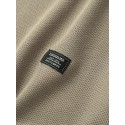 Mens Solid Color Applique Crew Neck Knitted Short Sleeve T-Shirts