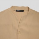 Men Solid Buttons Short Sleeve Breathable Casual Shirts