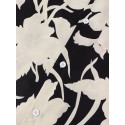 Mens Flowery Graphic Ornament Front Buttons Skin Friendly Shirts