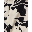 Mens Flowery Graphic Ornament Front Buttons Skin Friendly Shirts