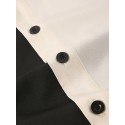 Men Designer Solid Color Patchwork Short Sleeve Casual Shirts