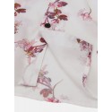 Mens Cherry Blossoms Floral Print Short Sleeve Casual Vacation Shirts