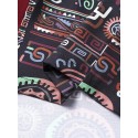 Mens Ethnic Tribal Geometric Print Contrast Trim Loose Kimono