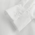 Men Solid Color Asymmetric Hem Long Sleeve Lapel Collar Shirt