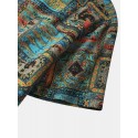 Mens Tribal Animals Print Ethnic Style Short Sleeve Shirts