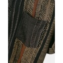 Mens Vintage Stripe Pattern Chest Pocket Short Sleeve Shirts