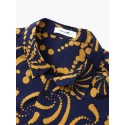 Mens Geometric Vintage Print Short Sleeve Shirts