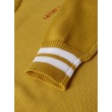 Mens Patchwork Casual Knitted Drawstring Plaid Hooded Sweater