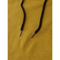 Mens Patchwork Casual Knitted Drawstring Plaid Hooded Sweater