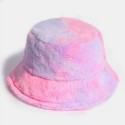 Unisex Rabbit Hair Color Gradient Rainbow Plush Warm All-match Casual Outdoor Bu