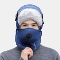 Unisex Autumn Winter Warm Trapper Hat with Goggles Adult Outdoor Cycling Windproof Ear Protection Thicken Bomber Hats Ski Hats
