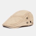 Men's Beret Caps British Plaid Cap Casual Hat Forward Cap Adjustable