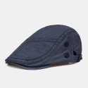 Men's Beret Caps British Plaid Cap Casual Hat Forward Cap Adjustable