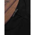 Women Cotton Crew Neck Split Asymmetric Shirts