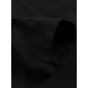 Women Cotton Crew Neck Split Asymmetric Shirts