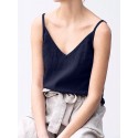 Women Adjustable Strap Solid Spaghetti Strap Cami