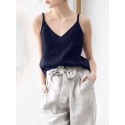 Women Adjustable Strap Solid Spaghetti Strap Cami