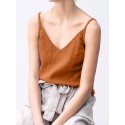 Women Adjustable Strap Solid Spaghetti Strap Cami