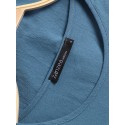 Women Long Sleeve Crew Neck Casual Solid Cotton Blouse