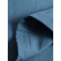 Women Long Sleeve Crew Neck Casual Solid Cotton Blouse