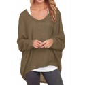 Womens Bat Sleeve Off Shoulder Loose  Loose Top Sweater Pullover Casual Shirt T-shirt
