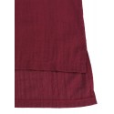 Vintage Loose Women Pure Color O-Neck Short Front Long Back Batwing Long Sleeve T-shirt