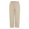 Women Solid Color Elastic Waist Loose Side Pocket Pants