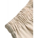 Women Solid Color Elastic Waist Loose Side Pocket Pants