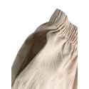 Women Solid Color Elastic Waist Loose Side Pocket Pants