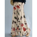Women Wide-Legged Floral Printed Ankle Length Side Pockets Pants