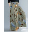 Women Wide-Legged Floral Printed Ankle Length Side Pockets Pants