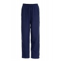 Women Casual Solid Color Elastic Waist Side Pockets Trouser Pants