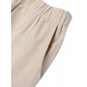 Women Loose 100% Cotton Ankle Length Solid Color Wide Legged Casual Pants